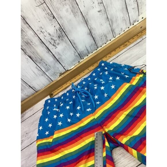 cowgirl argyle boho cozy grandpa dad Free Planet Men's Shorts Size Small - Picture 3 of 4